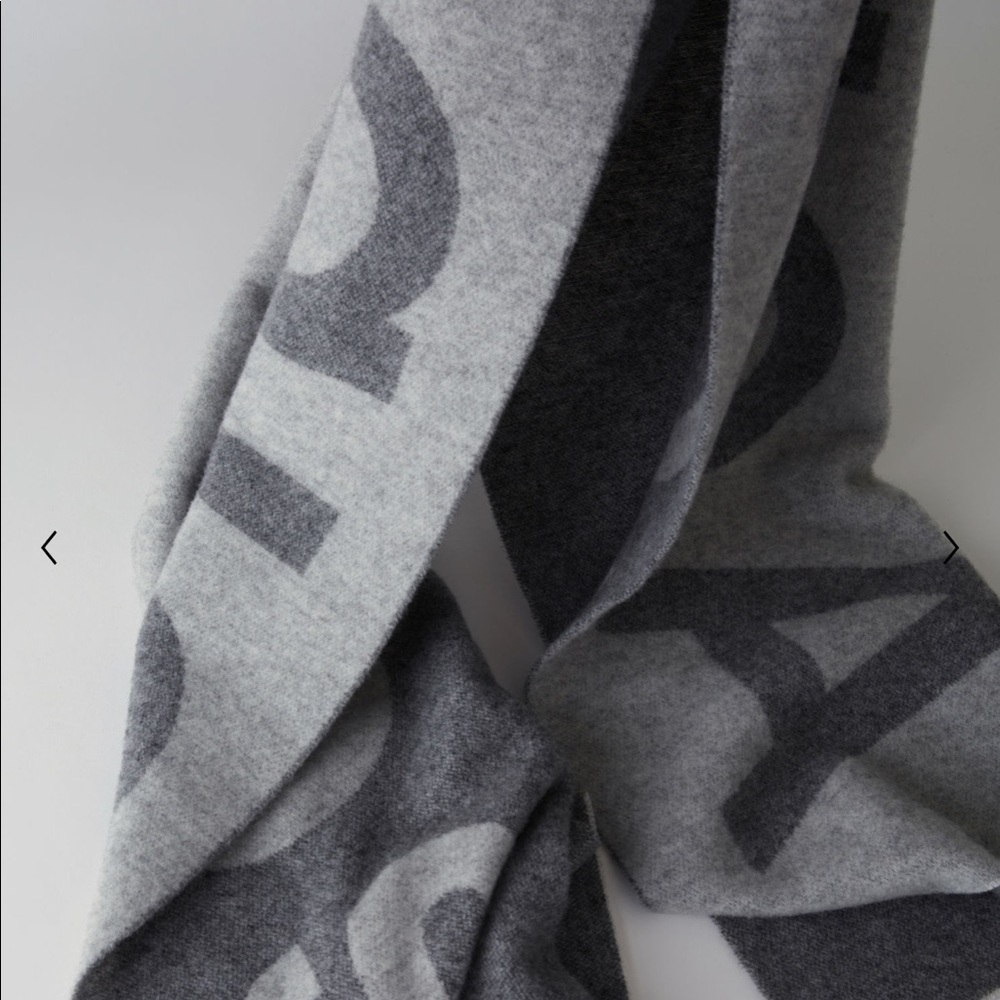 Acne Studios Toronty Logo Grey Scarf NWT